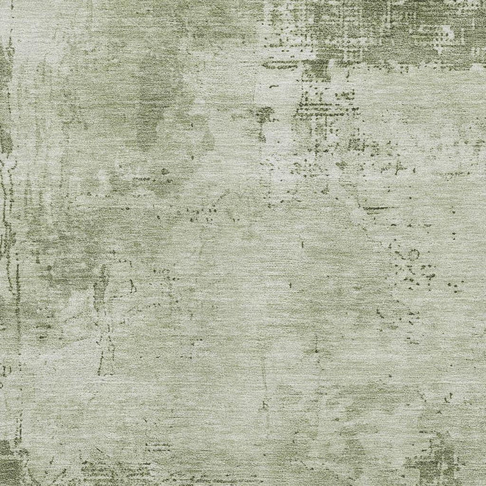 10' X 14' Abstract Washable Area Rug With UV Protection (683219) - Olive Green / Fern Green