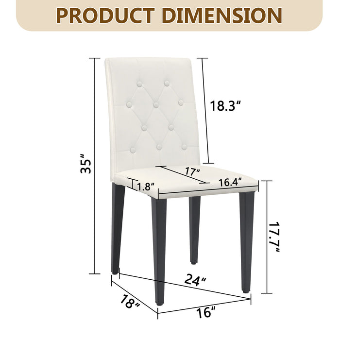 Giga dining chair set with ergonomic buckle backrest, ideal for family dining rooms, featuring modern, comfortable design.