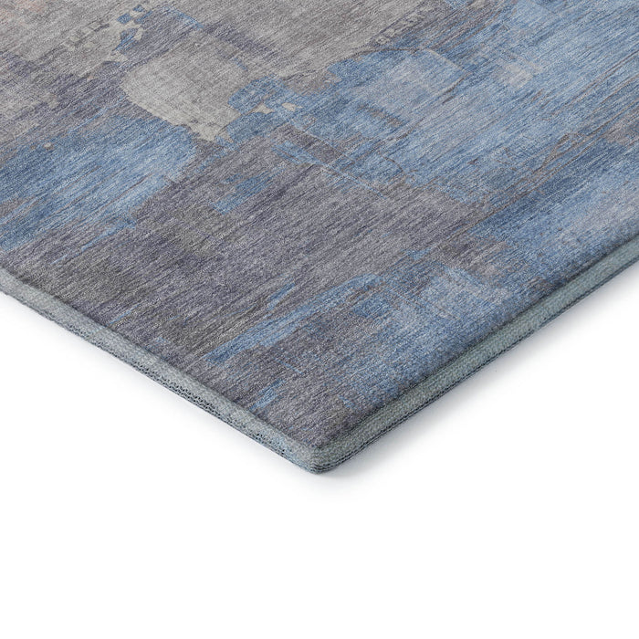 10' X 14' Abstract Washable Area Rug With UV Protection (693906) - Beige / Salmon / Blue