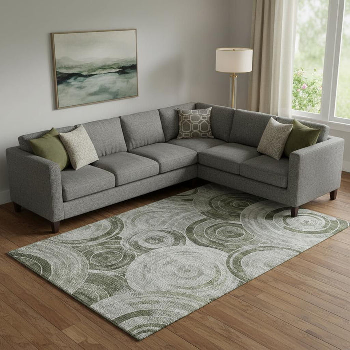 10' X 14' Geometric Washable Area Rug With UV Protection (700101) - Taupe / Beige