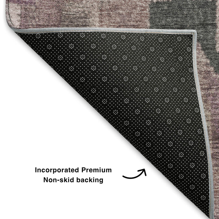 10' X 14' Washable Area Rug With UV Protection (707215) - Blush / Gray