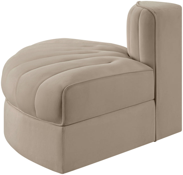 Rummi - Velvet Performance Fabric Upholstered Modular Chair