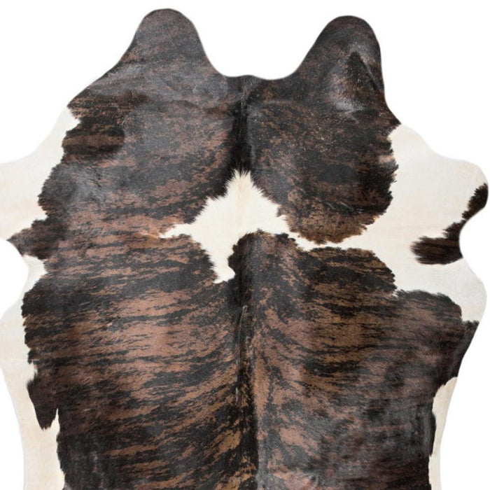 6' X 7' Cowhide Hand Knotted Area Rug (544328) - Black / Brown / White