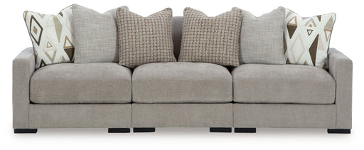 Benchcraft® Aslan Court 3-piece stationary sectional sofa with plush cushions and modern design, shown in a cozy living room setting.
