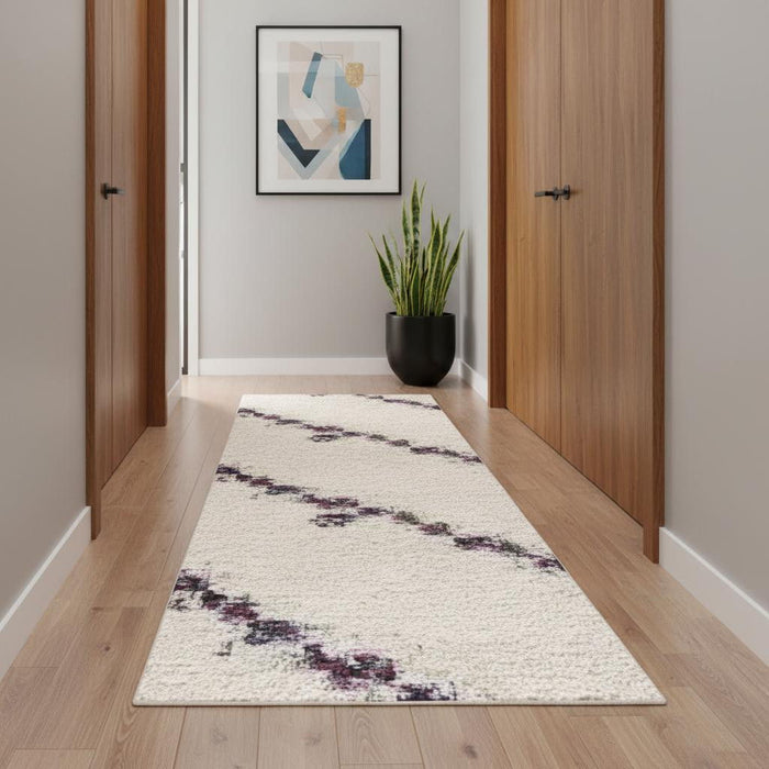 14' Abstract Runner Rug (610163) - Beige / Blue
