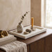 Meridian Furniture Nolan genuine marble tray with sleek, polished surface and modern design, perfect for serving or display.