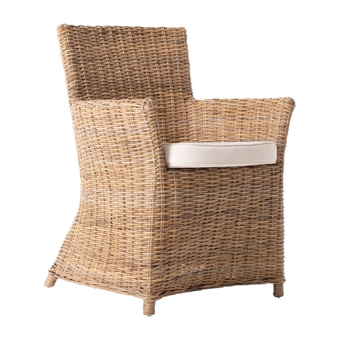 Rattan Dining Arm Chairs (Set of 2) - Natural