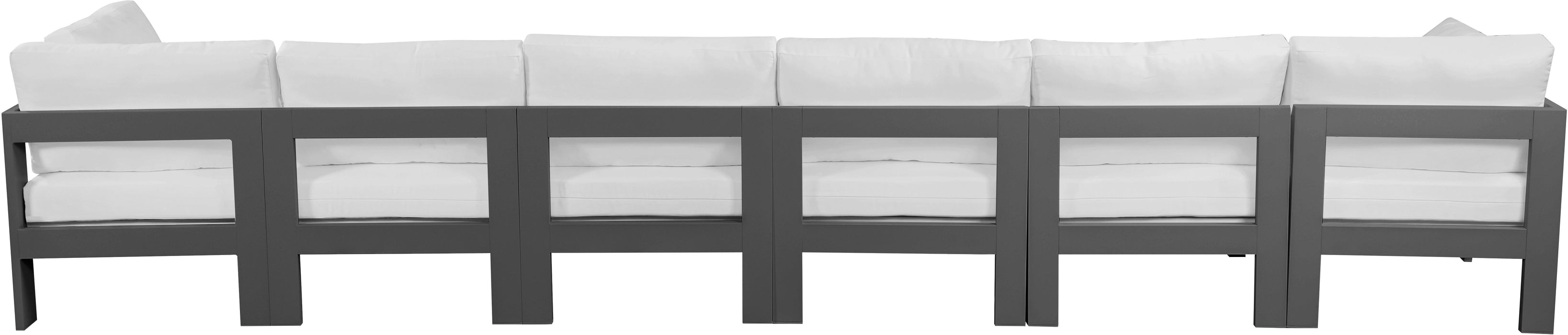 Nizuc - Outdoor Patio Modular Sofa With Frame - White