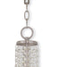 20-inch HomeRoots metal chandelier with three lights, clear and off-white shades, dimmable nickel finish, modern lighting fixture.