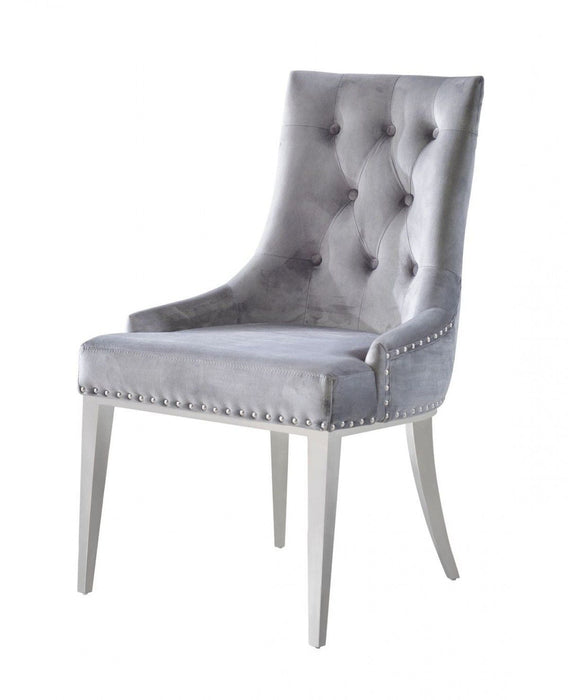 Tufted Dining Chairs (Set of 2) - Gray