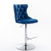 Set of 2 Giga modern upholstered swivel barstools with adjustable height, tufted backs, ideal for home pub and kitchen island.