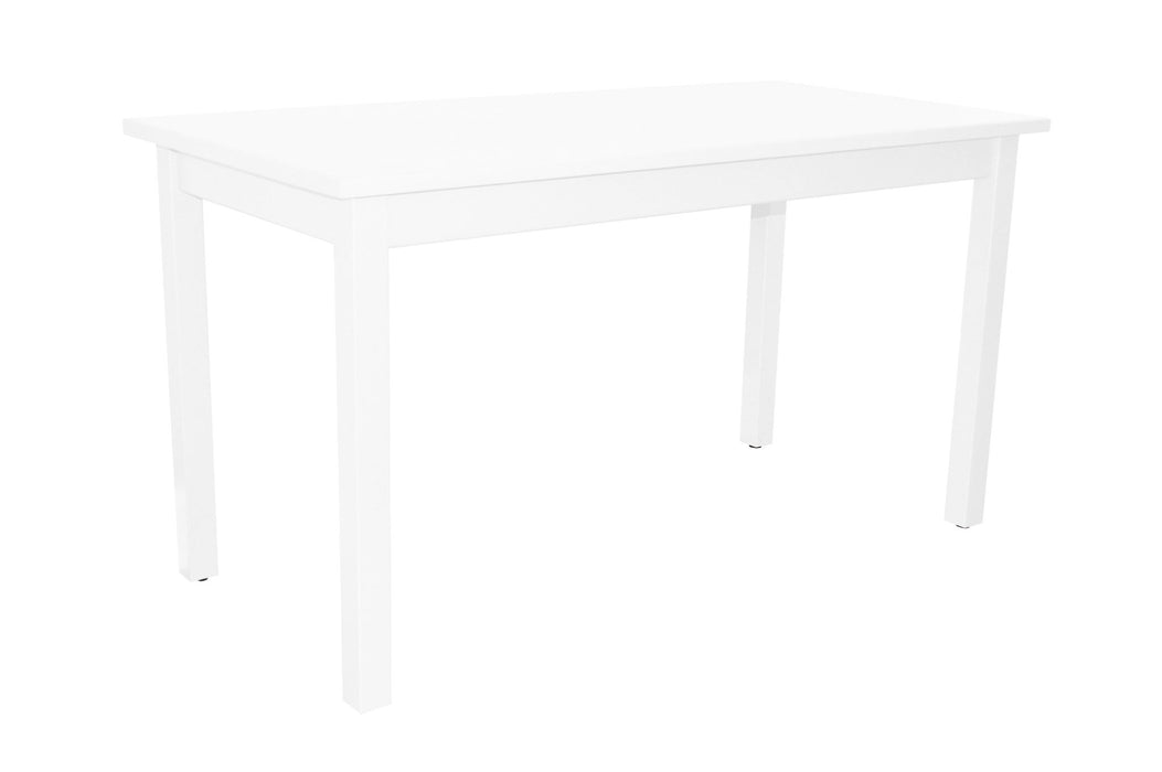 60" Solid Wood Dining Table - White