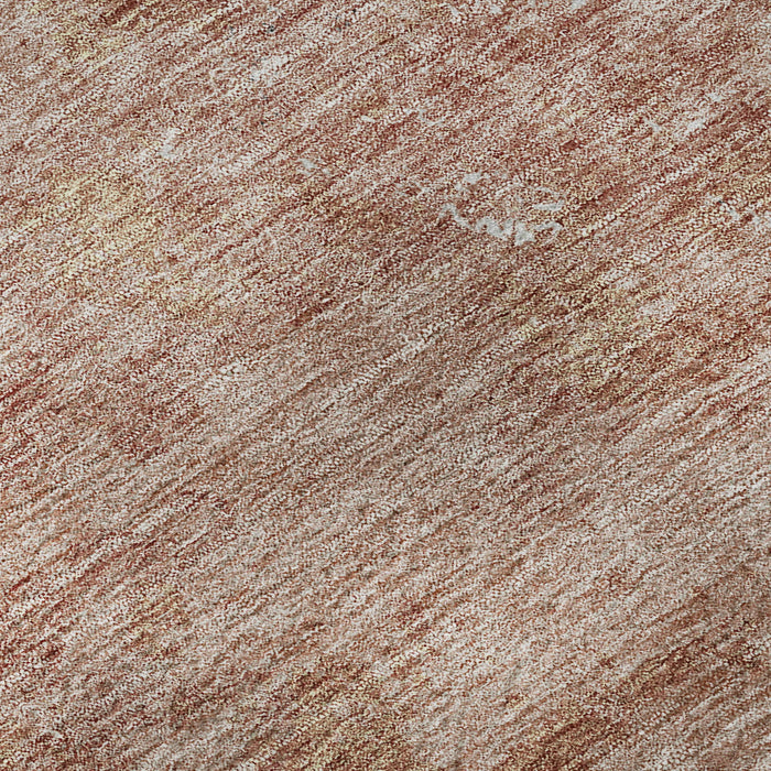 8' X 10' Abstract Washable Area Rug With UV Protection - Salmon