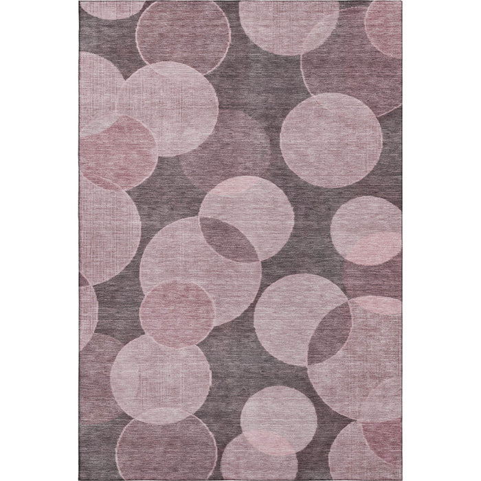 10' X 14' Geometric Washable Area Rug With UV Protection (700157) - Blush / Pink