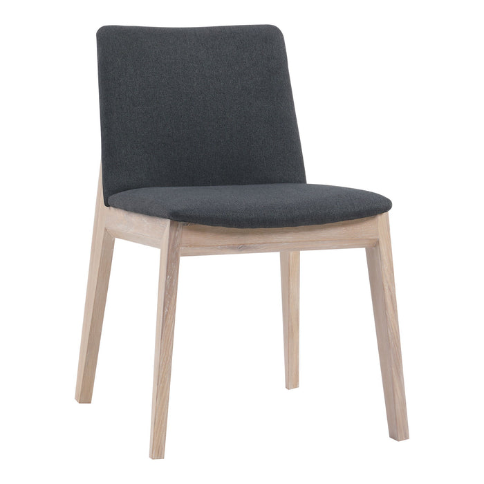 Fabric Dining Side Chairs (Set of 2) - Gray / Natural