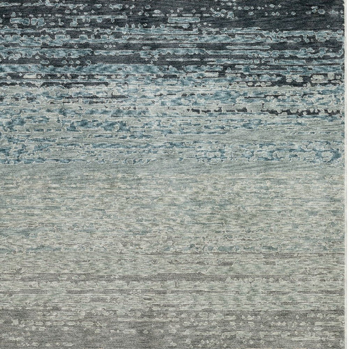 10' X 13' Ombre Area Rug With Fringe (575148) - Blue / Beige