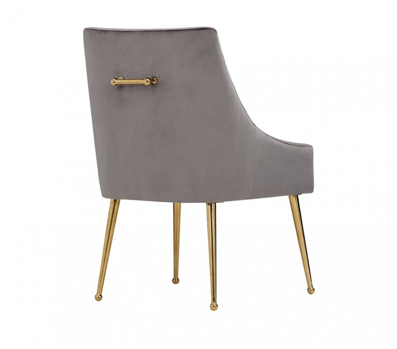 Rosegold Dining Chairs (Set of 2) - Gray / Rose