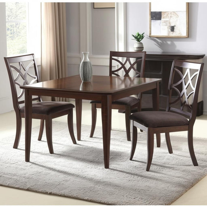 Upholstered Microfiber Dining Side Chairs (Set of 2) - Brown