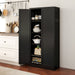 Giga accent kitchen pantry cabinet with four adjustable shelves and heavy-duty construction for organized storage.