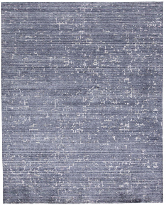 5' x 8' Abstract Hand Woven Area Rug - Blue And Ivory