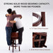 Giga 29.5-inch cow top wooden bar stool with backrest, swivel seat, and bar height design ideal for home kitchen counters.