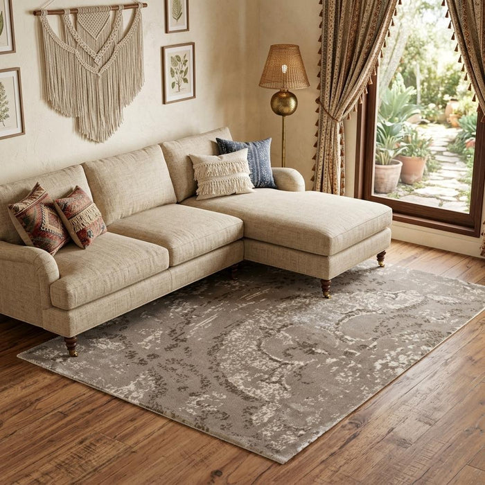 10' X 13' Area Rug (744380) - Taupe / Ivory / Brown