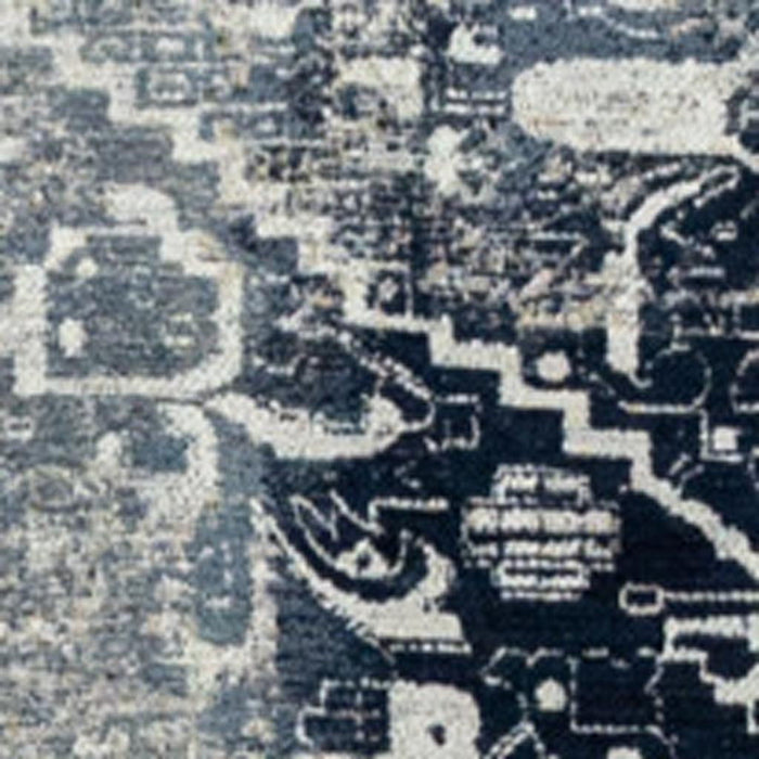 7' X 9' Tribal Washable Area Rug With UV Protection (609871) - Blue / Beige