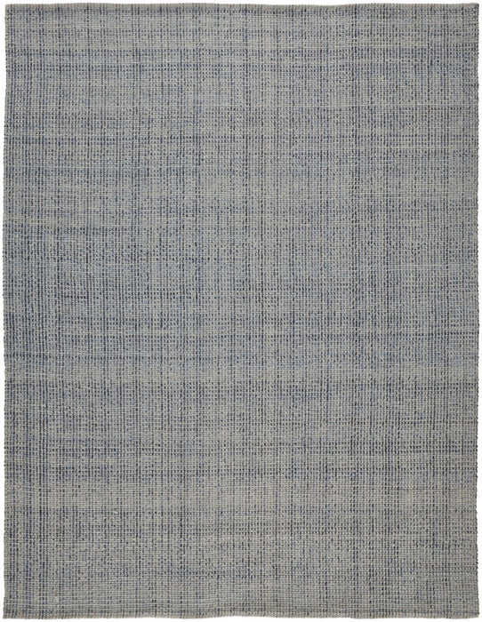 9' x 12' Hand Woven Area Rug - Tan And Blue