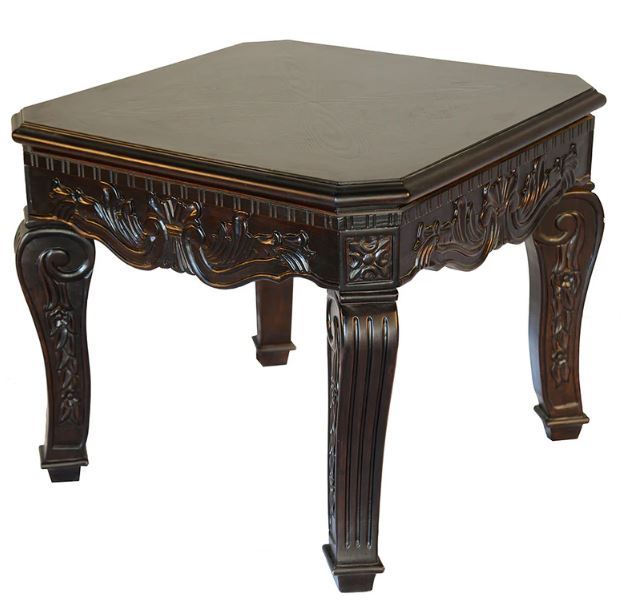 Wood Square End Table - Espresso