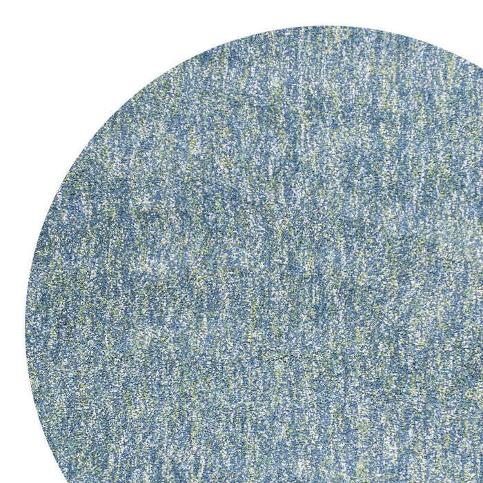 8' Round Polyester Heather Area Rug - Seafoam
