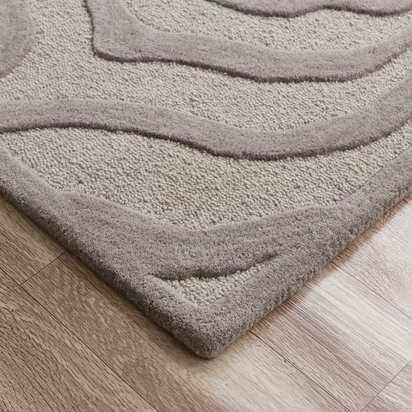 8' x 10' Zebra Pattern Area Rug - Taupe