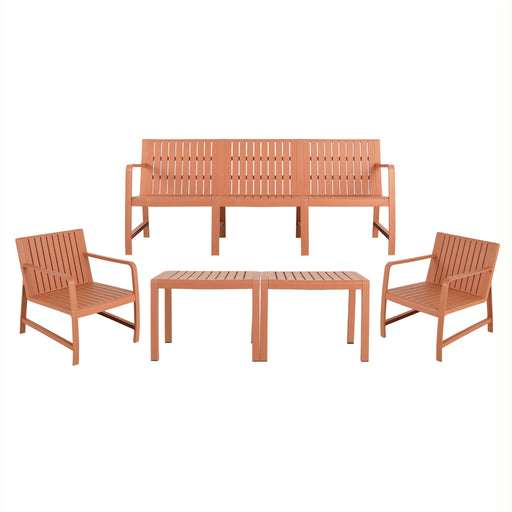 Giga 2-piece outdoor furniture set with waterproof, durable design, including a table and two chairs on a patio.