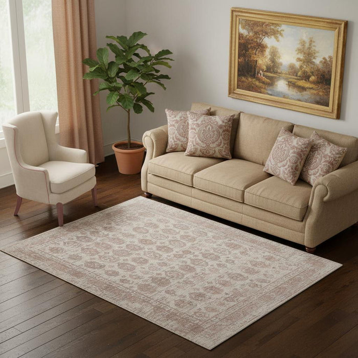 5' X 8' Oriental Hand Woven Area Rug (722266) - Blue / Ivory