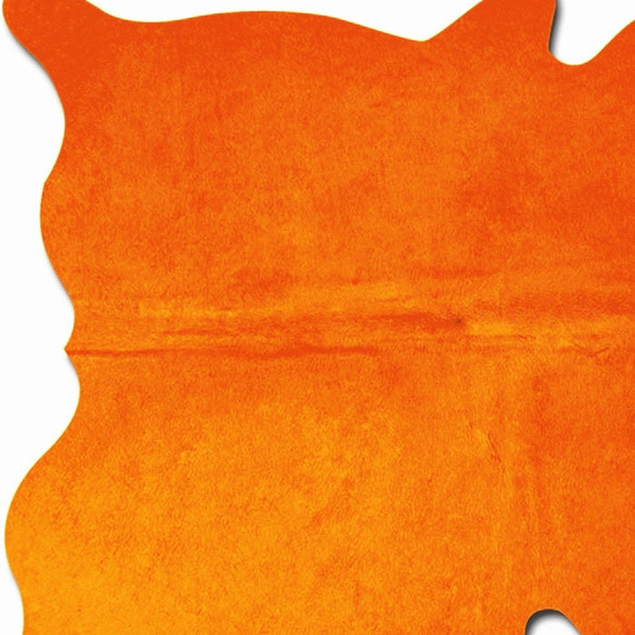 60" x 84" Cowhide Area Rug - Orange