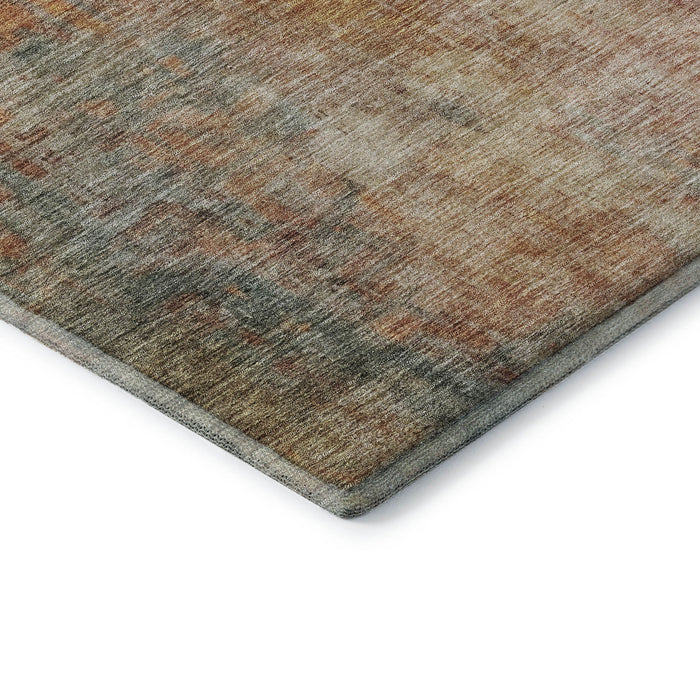 10' X 14' Abstract Washable Area Rug With UV Protection (688407) - Tan / Beige / Red