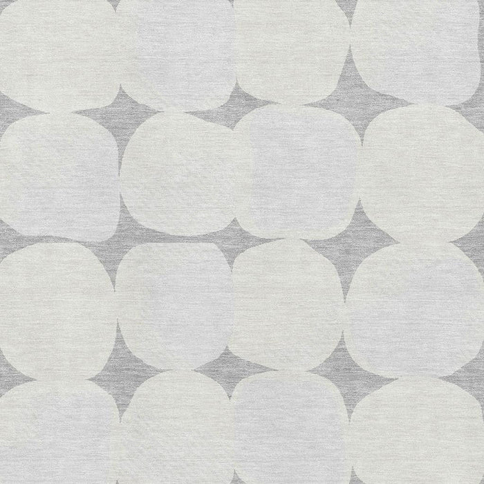 10' X 14' Abstract Geometric Washable Area Rug With UV Protection (669192) - Gray / Ivory