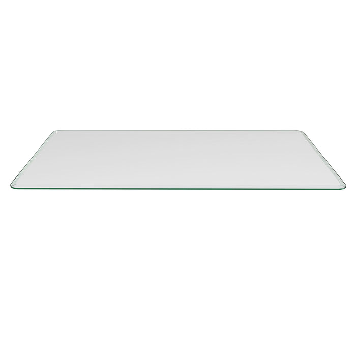 Chintaly RECTANGLE 36"x 60" w/ 1" Radius Corners - 3/8"-Thick Glass - 1"Bevel Clear