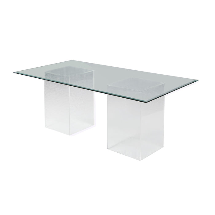 Chintaly RECTANGLE 42"x 72" w/ 1" Radius Corners -1/2"-Thick Glass- 1"Bevel Clear
