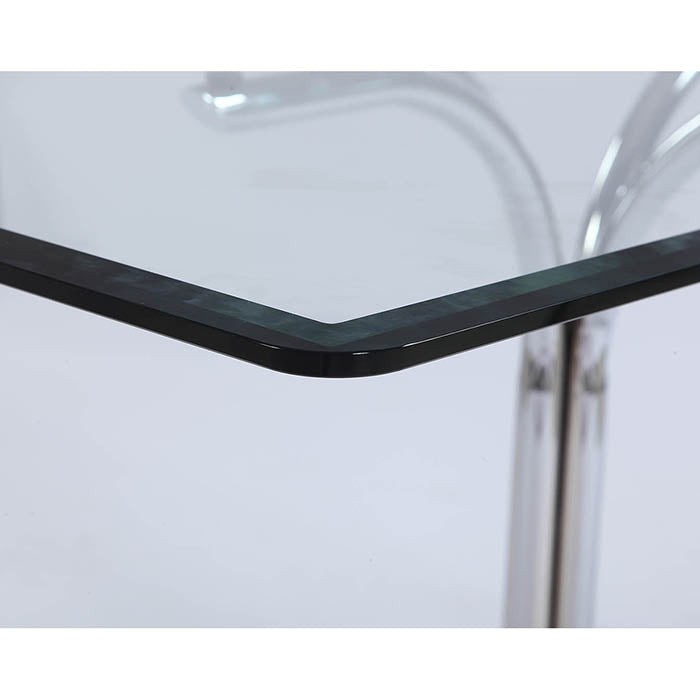 Chintaly RECTANGLE 42"x 72" w/ 1" Radius Corners -1/2"-Thick Glass- 1"Bevel Clear