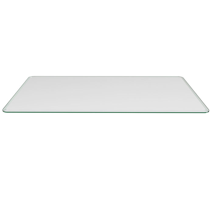 Chintaly RECTANGLE 42"x 72" w/ 1" Radius Corners -1/2"-Thick Glass- 1"Bevel Clear