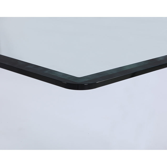 Chintaly RECTANGLE 42"x 72" w/ 1" Radius Corners -1/2"-Thick Glass- 1"Bevel Clear