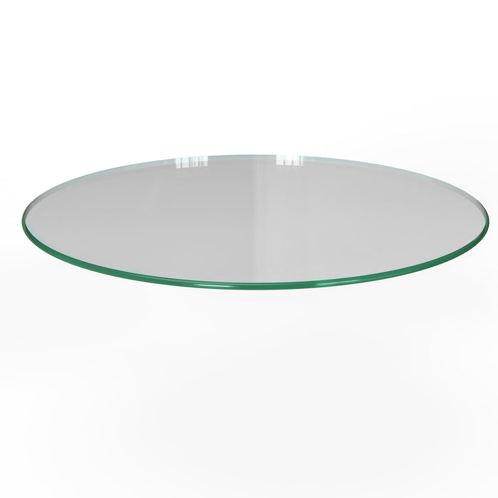 Chintaly ROUND 36"x 36" 3/8" Thick Glass - Pencil Polish Clear