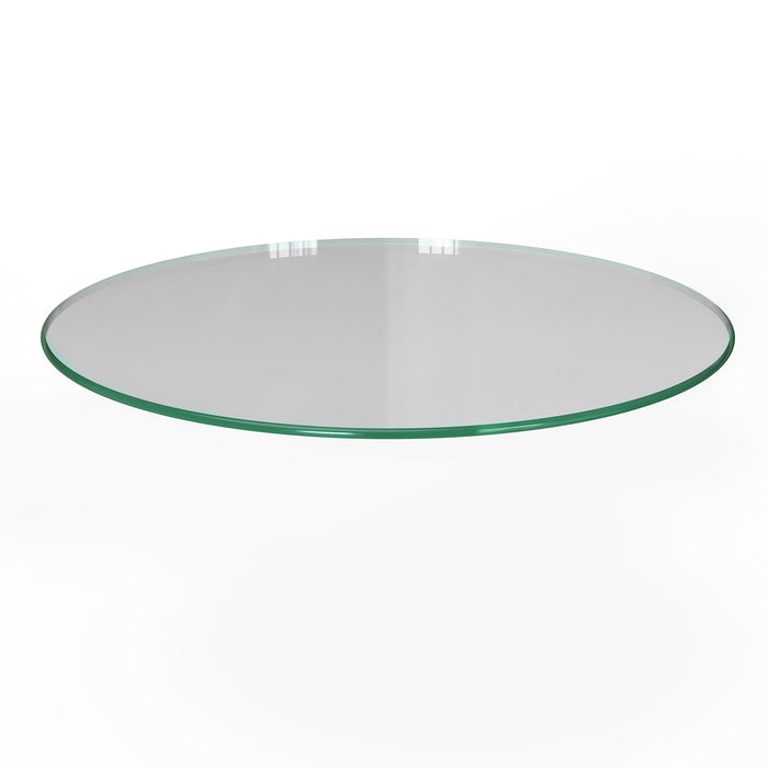 Chintaly ROUND 30"x 30" 3/8" Thick Glass - Pencil Polish Clear