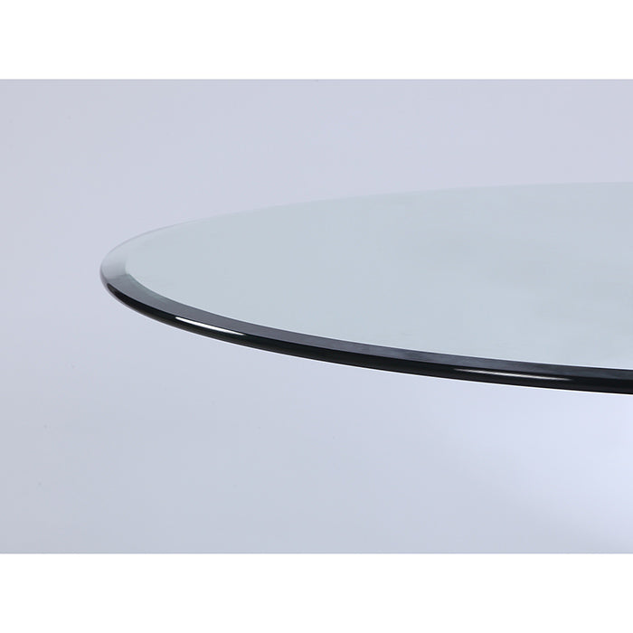 Chintaly Racetrack Oval 42"x 72" 12Mm -1" Bevel Clear