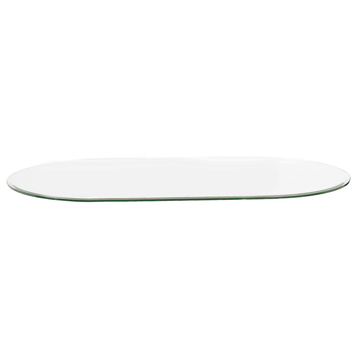 Chintaly Racetrack Oval 42"x 72" 12Mm -1" Bevel Clear