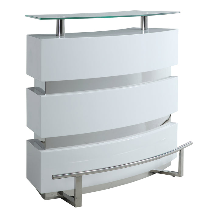 Chintaly XENIA Contemporary Glass Bar Top Clear