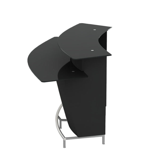 Chintaly BROADWAY Wooden Bar Body w/ Steel Accents Matte Black