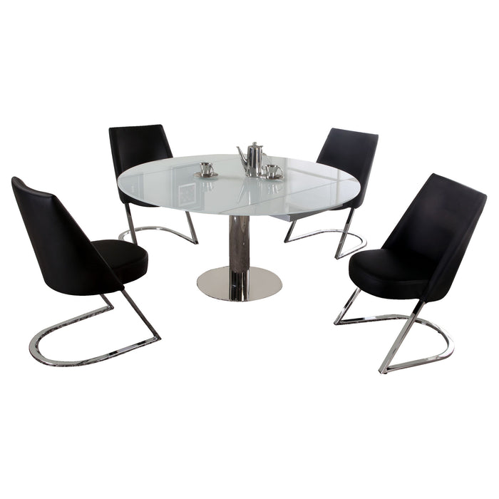 Chintaly TAMI Polished Stainless Steel Dining Table Base Polished SS