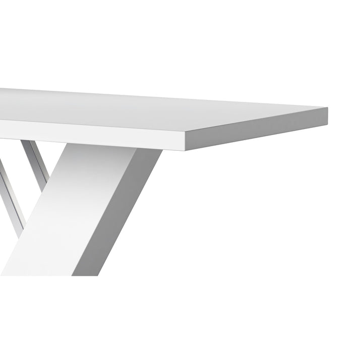 Chintaly LINDEN 32"x 51" All-Wood White Gloss Table Top Gloss White