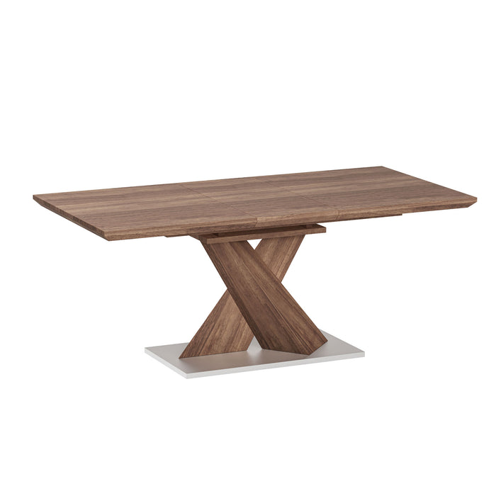 Chintaly BETHANY 36"x 56-72" Extendable Laminated Wood Table Top Walnut